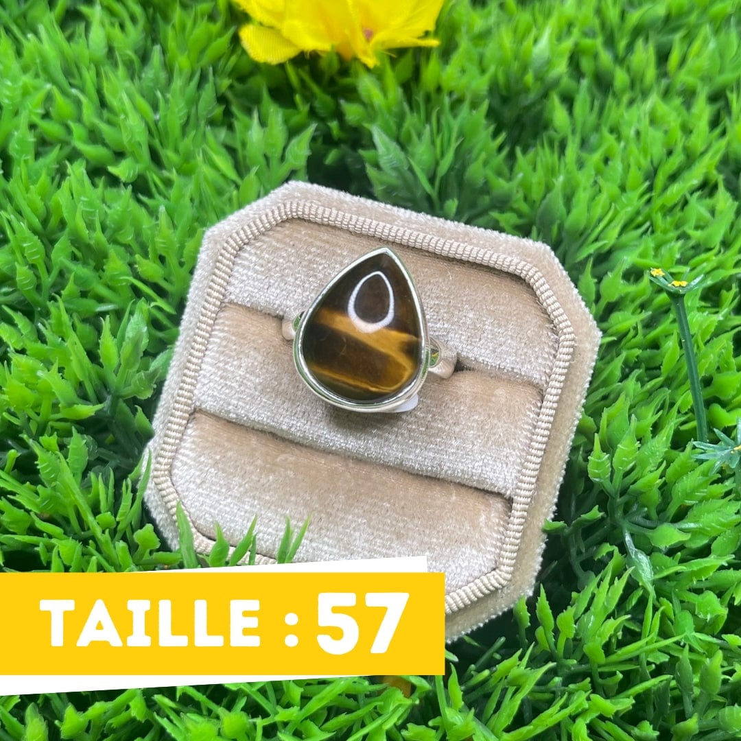 Bague Argent 925 Oeil de Tigre #12