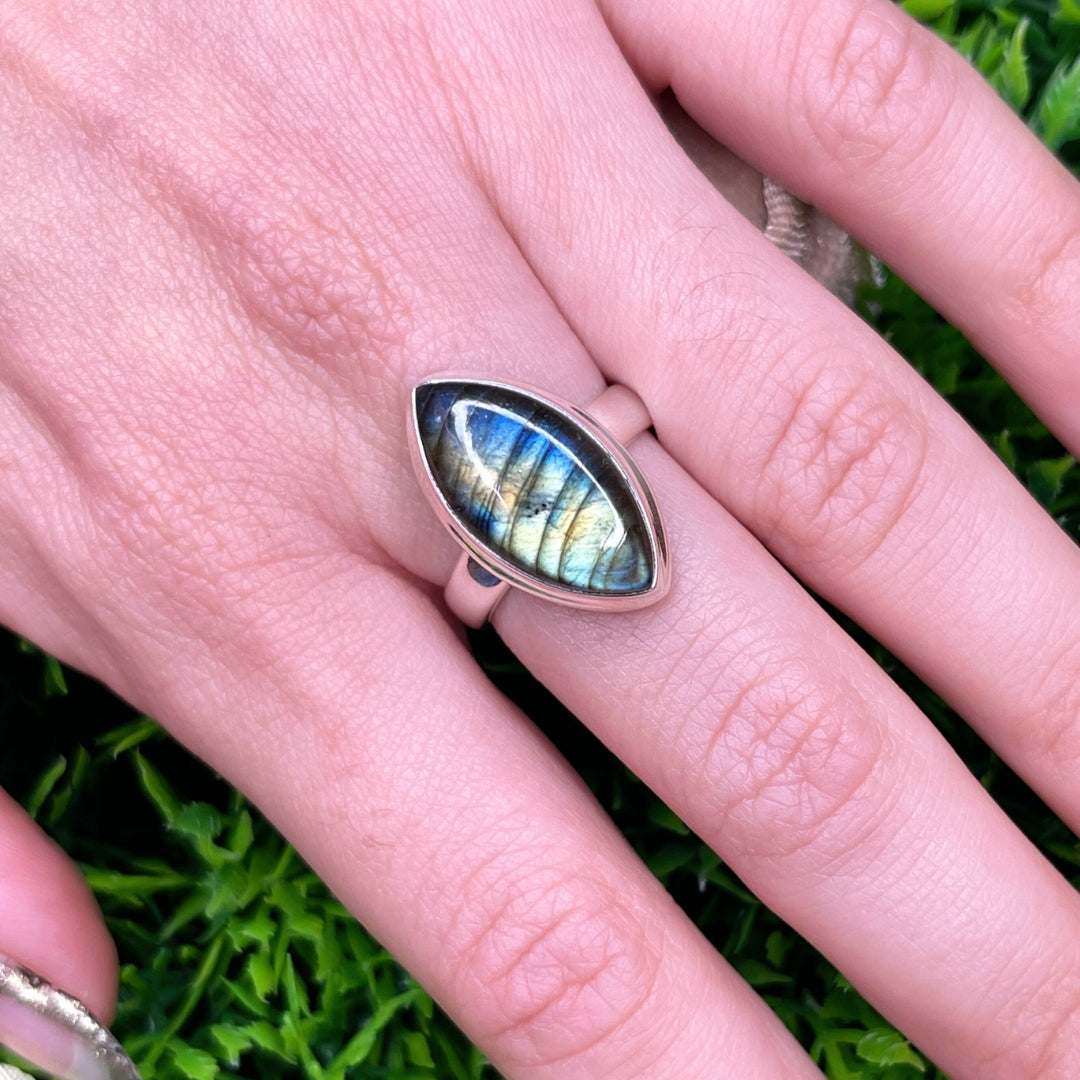 Bague Argent Labradorite Bluefire #152