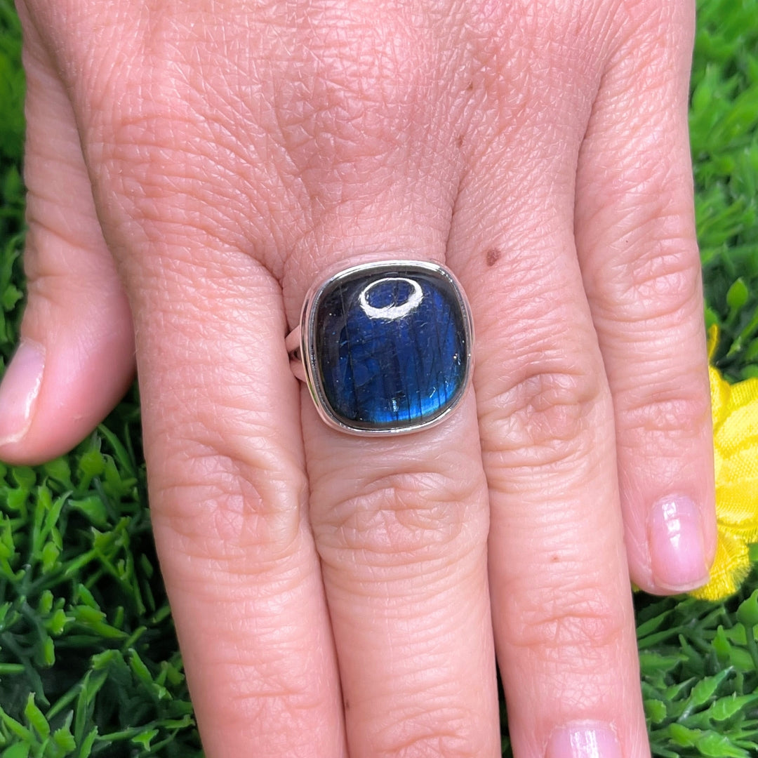 Bague Argent Labradorite Bluefire #172