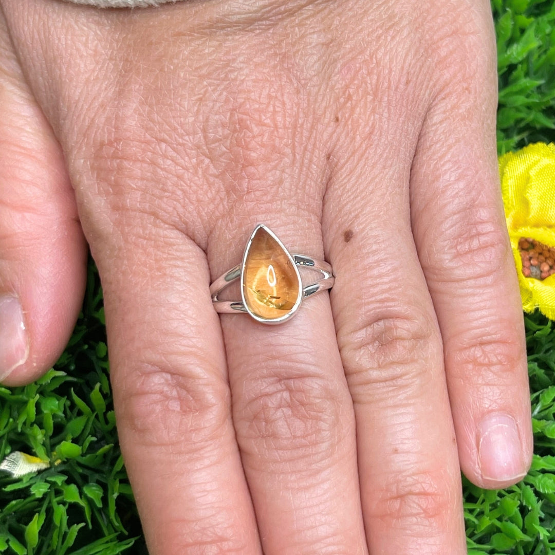 Bague Argent Citrine #49