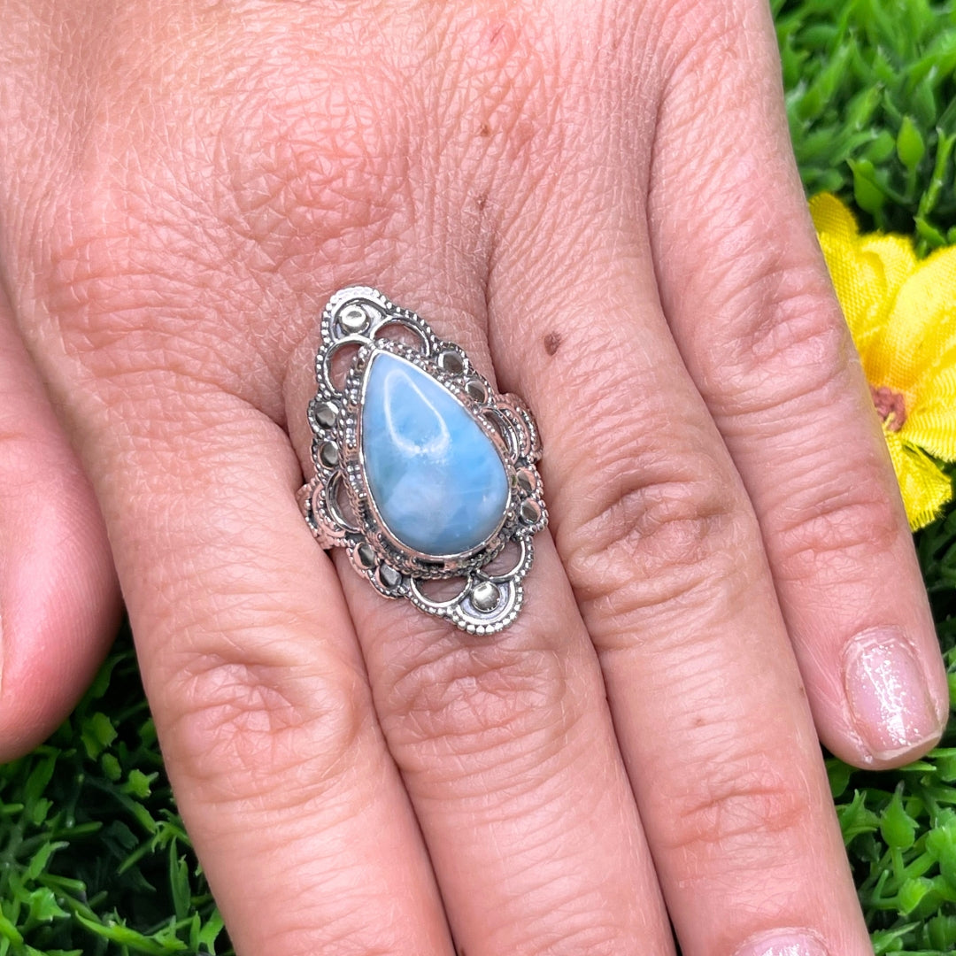 Bague Argent 925 Larimar #12