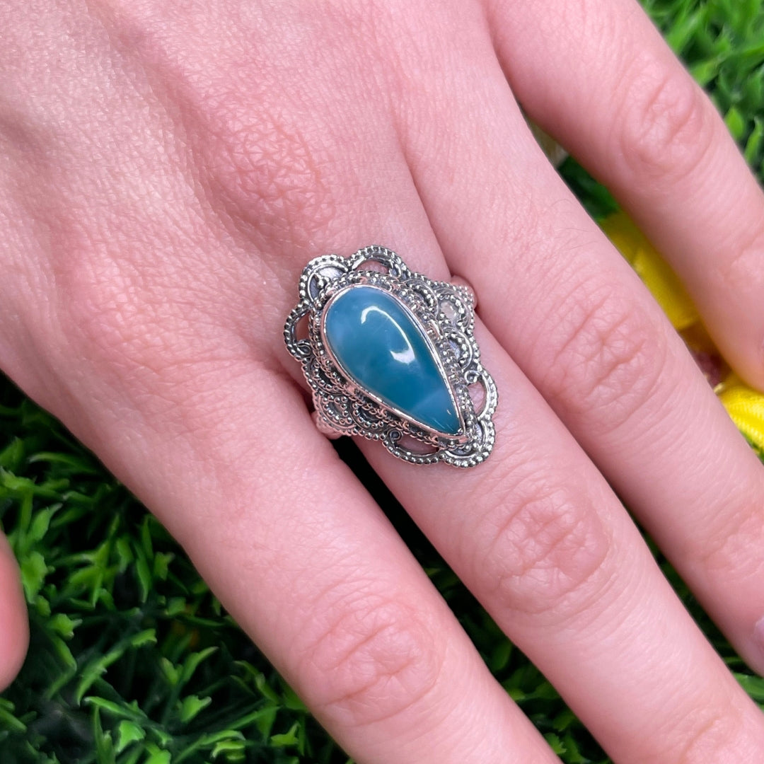 Bague Argent 925 Larimar #40