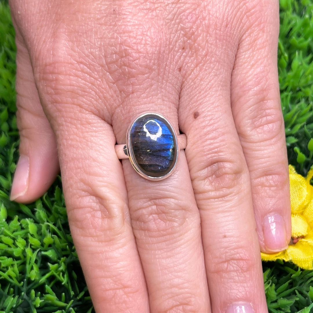 Bague Argent Labradorite Bluefire #177