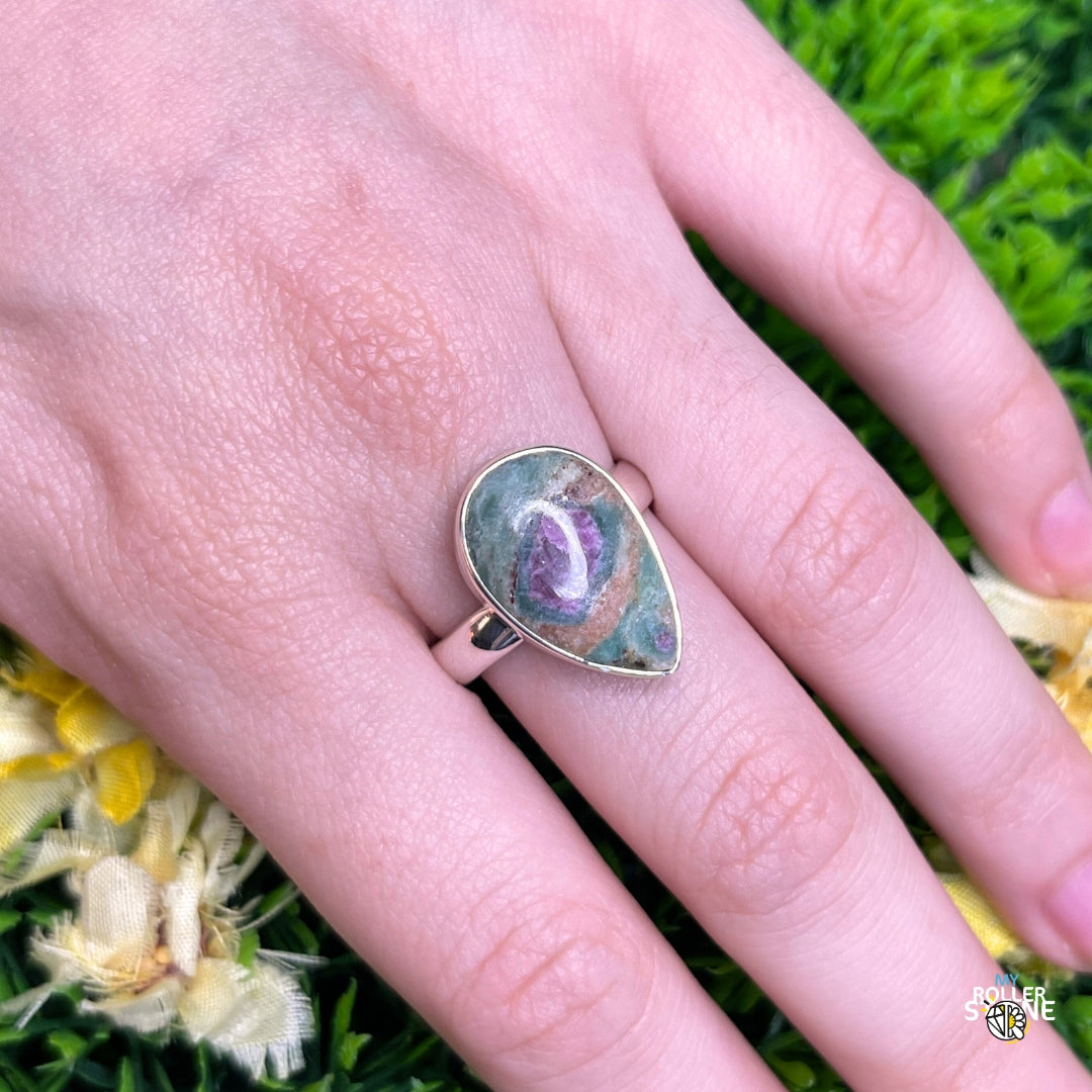 Bague Argent Rubis Fuchsite #26