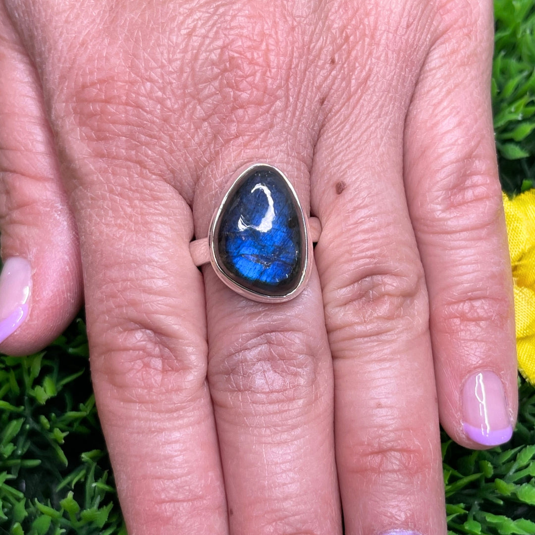 Bague Argent Labradorite Bluefire #207