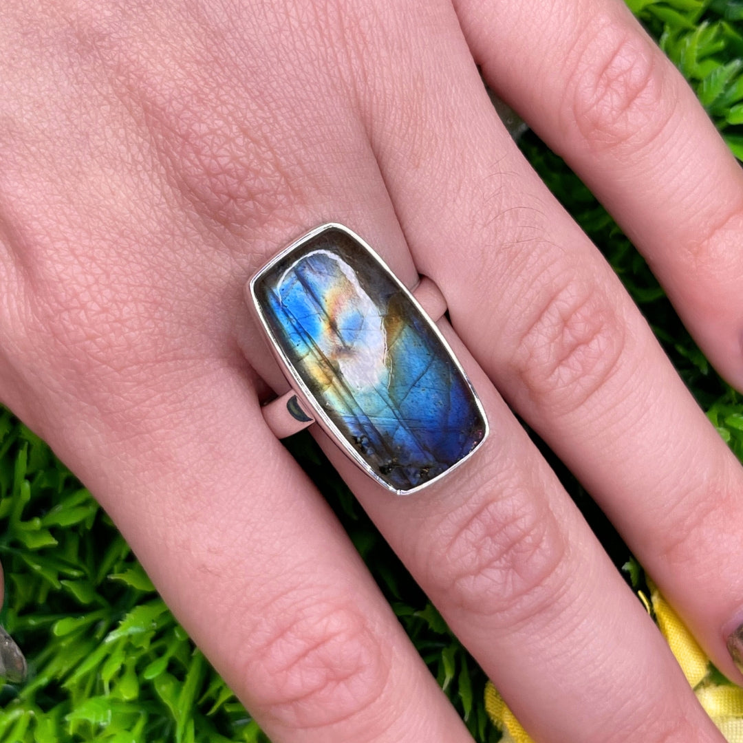 Bague Argent Labradorite Bluefire #132