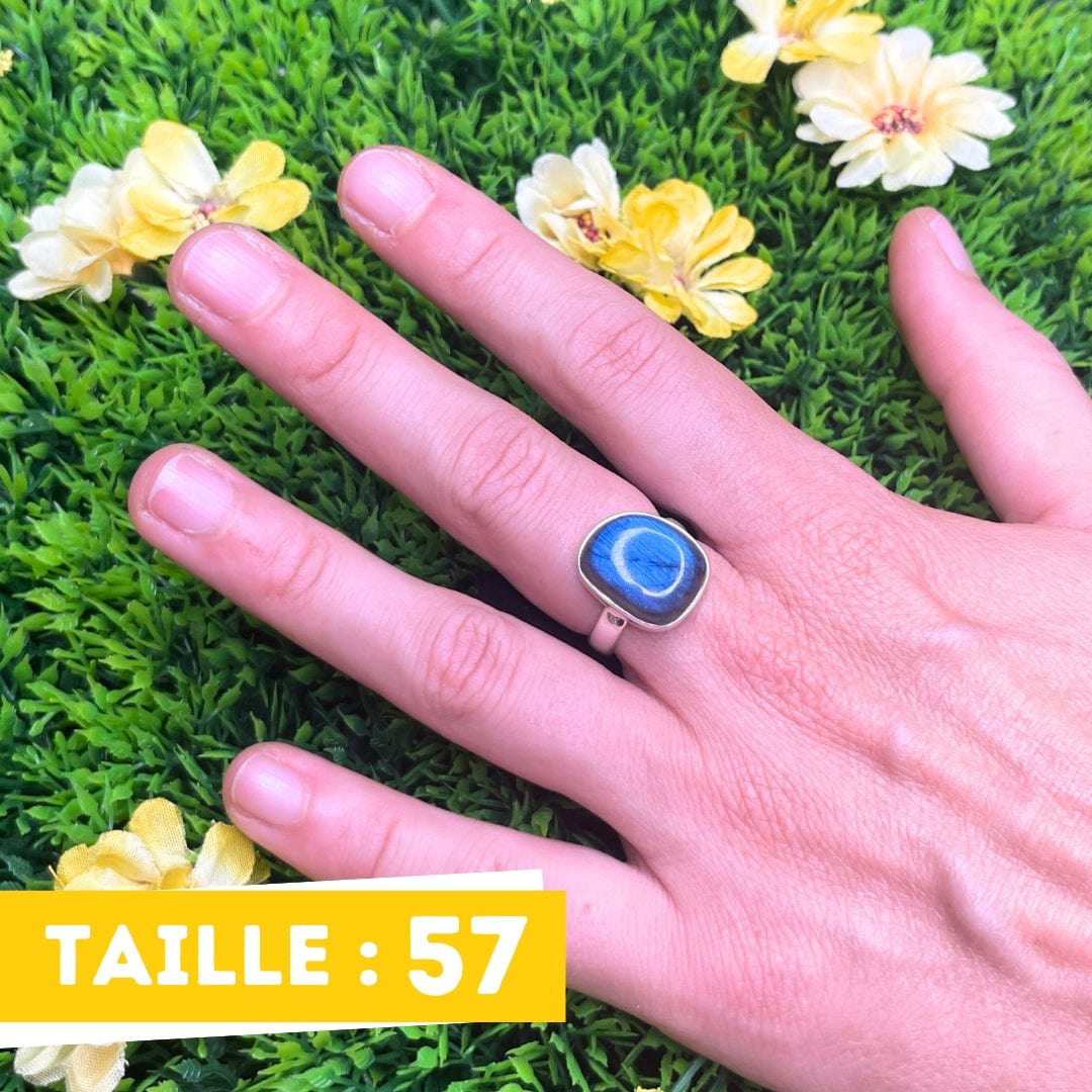 Bague Argent Labradorite Bluefire #6