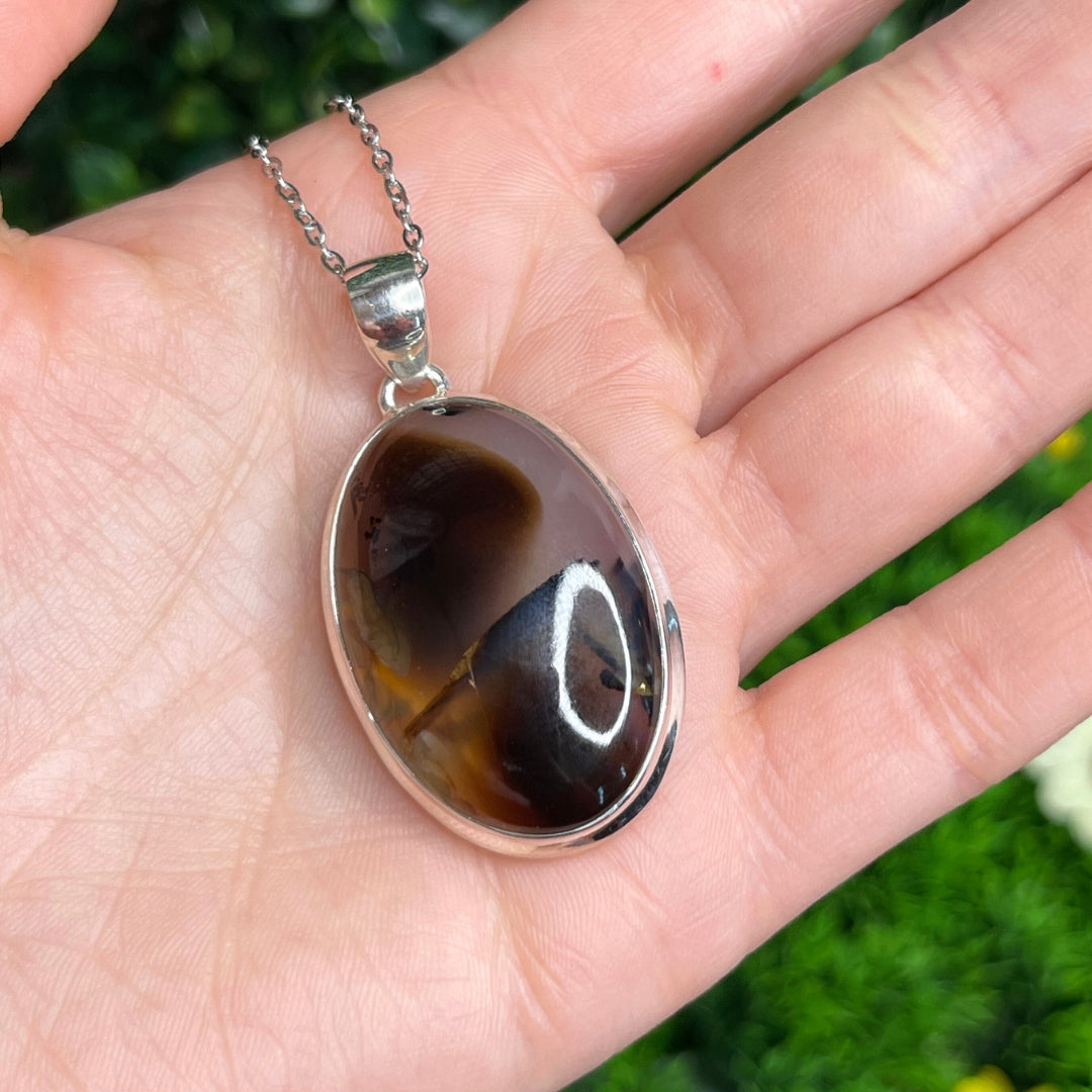 Pendentif Argent Agate Montana #3