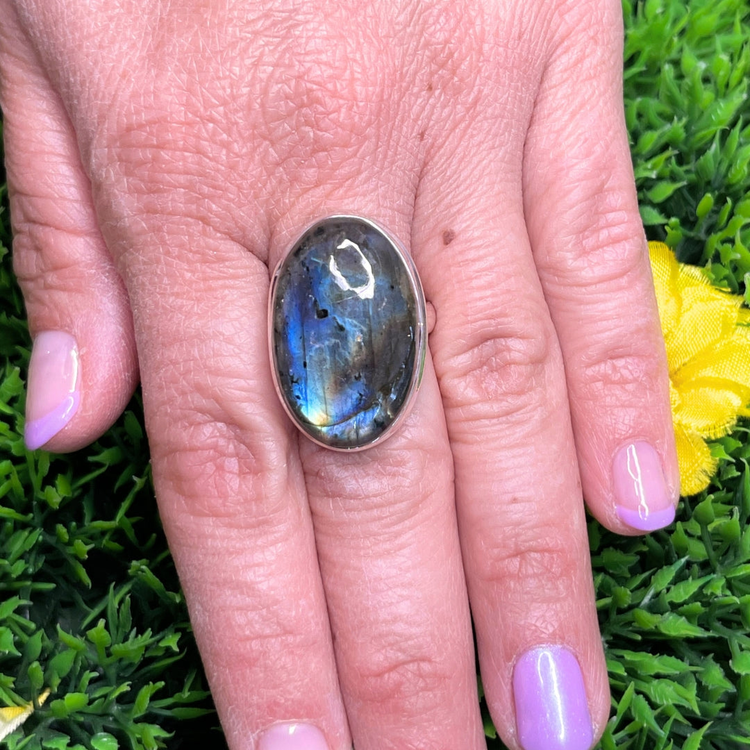 Bague Argent Labradorite Multifire #161