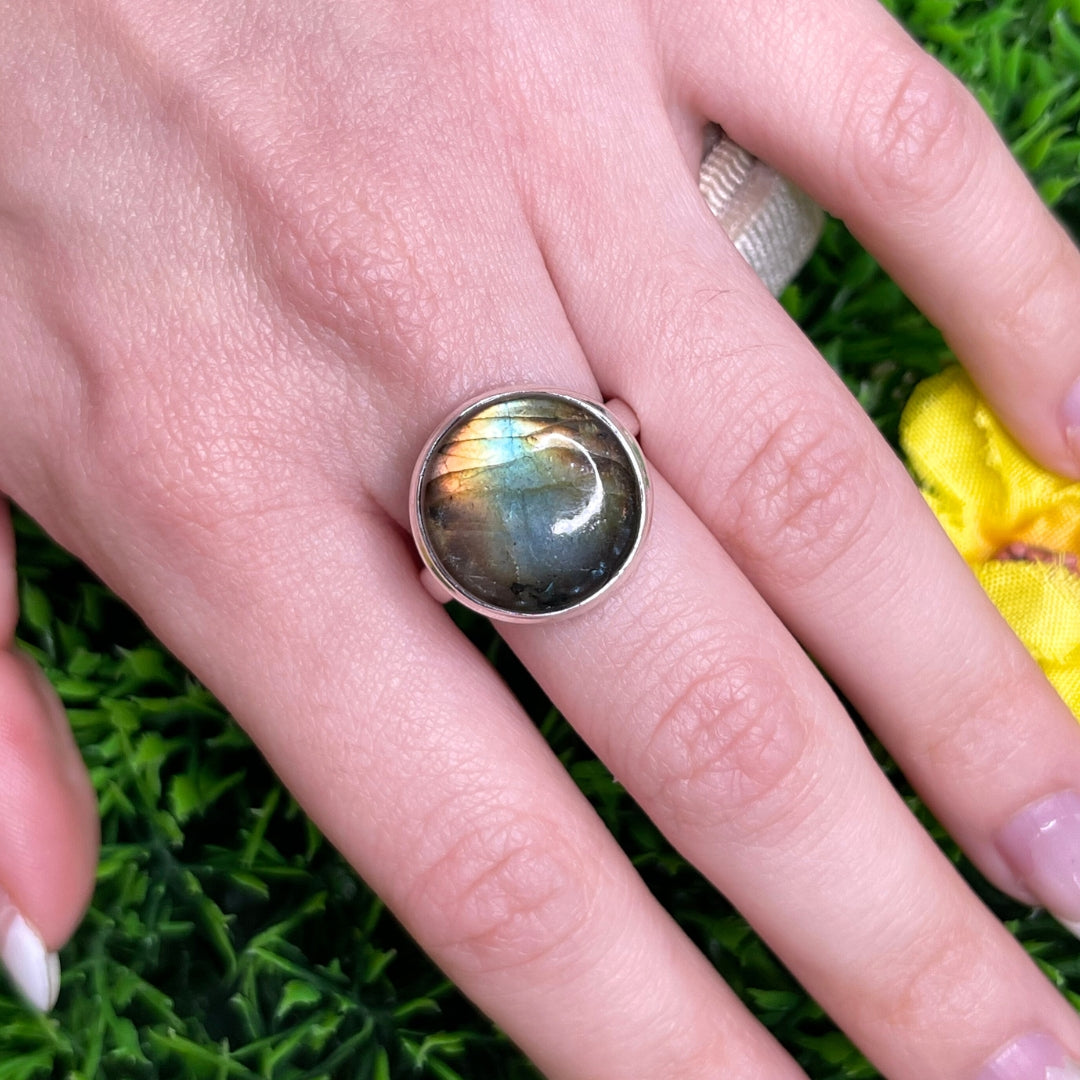 Bague Argent Labradorite Multifire #26