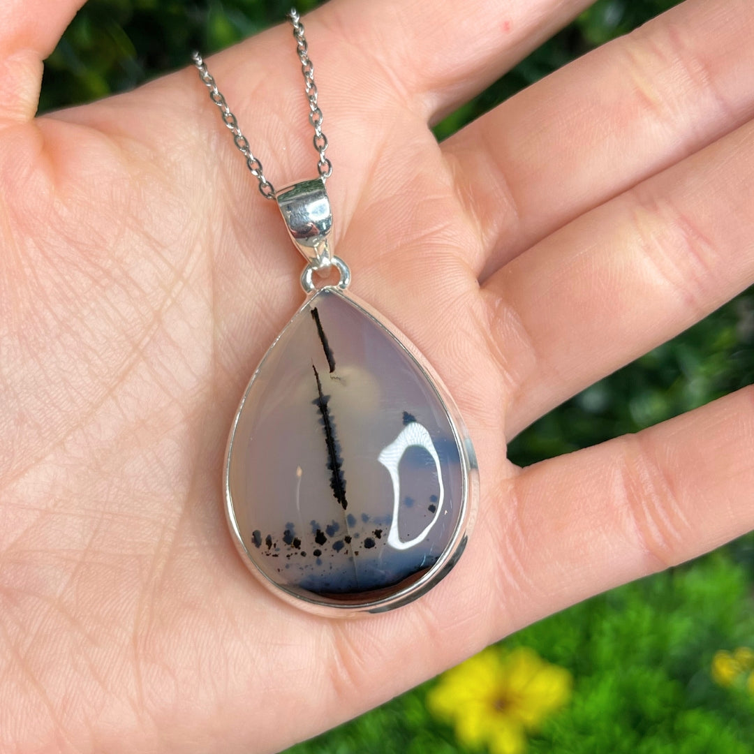 Pendentif Argent Agate Montana #2