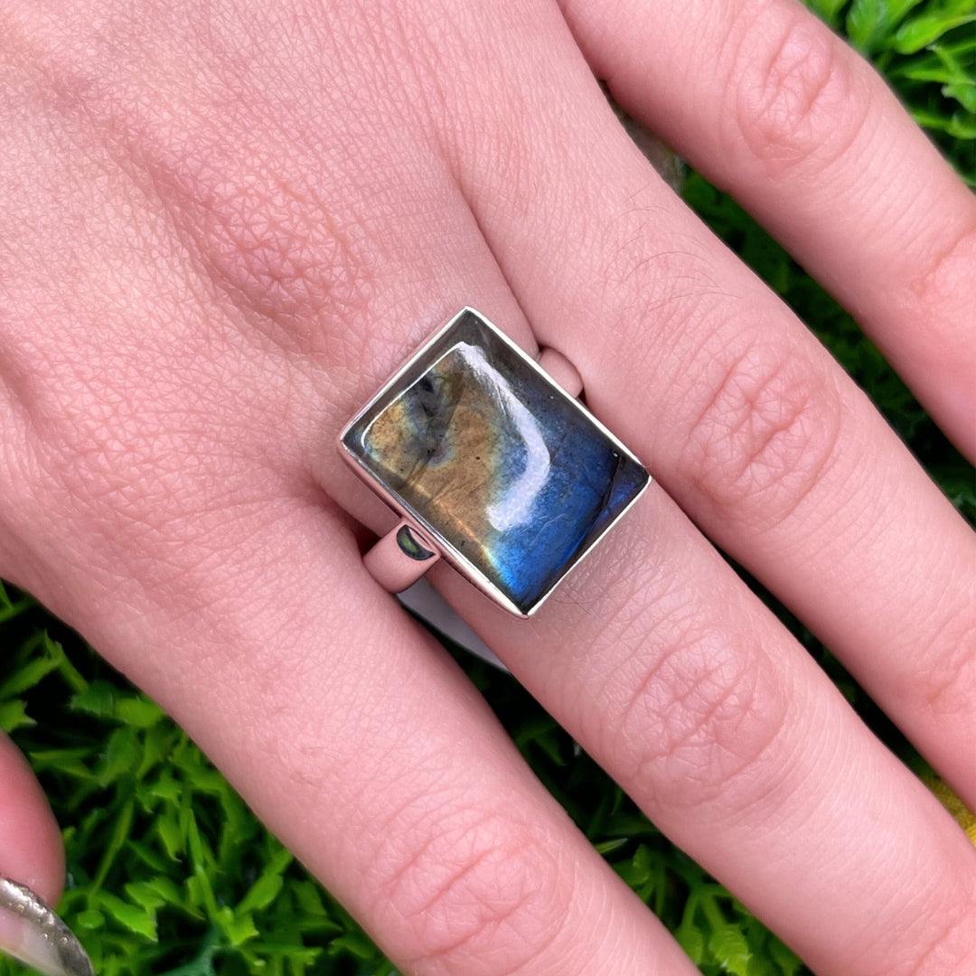 Bague Argent Labradorite Bluefire #143