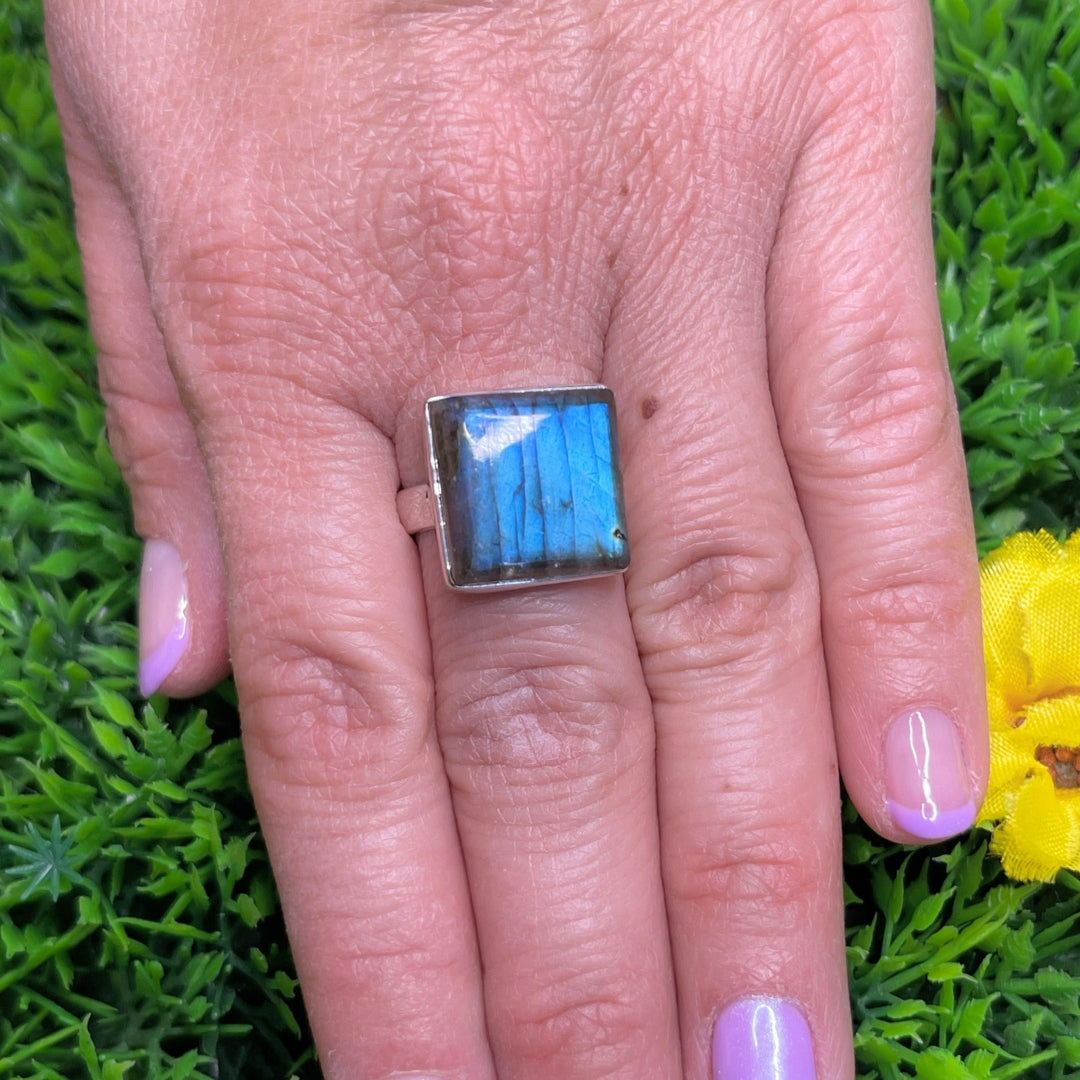 Bague Argent Labradorite Bluefire #203