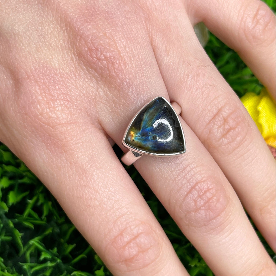 Bague Argent Labradorite Multifire #4