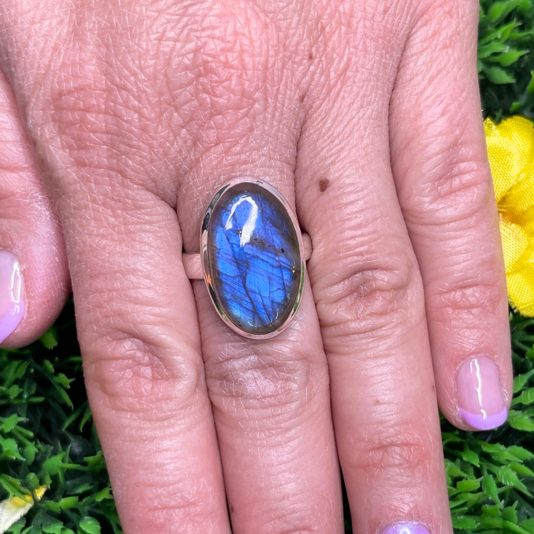 Bague Argent Labradorite Bluefire #219