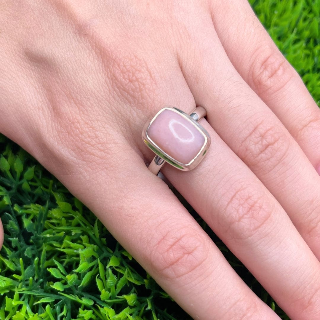 Bague Argent Opale Rose #37