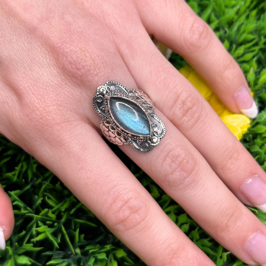 Bague Labradorite Bluefire Argent 925 #31