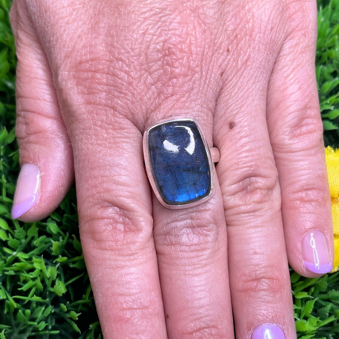 Bague Argent Labradorite Bluefire #214