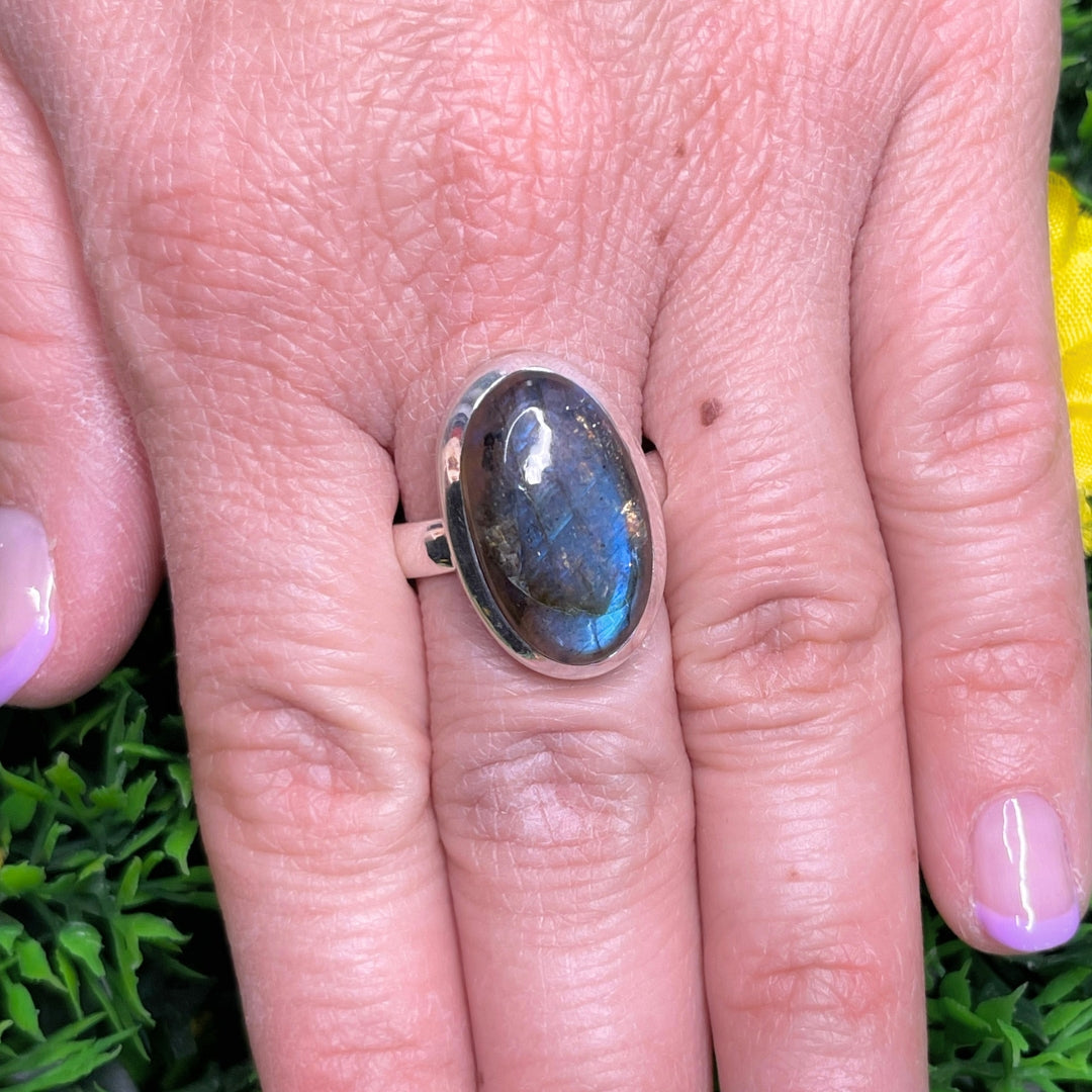 Bague Argent Labradorite Bluefire #196