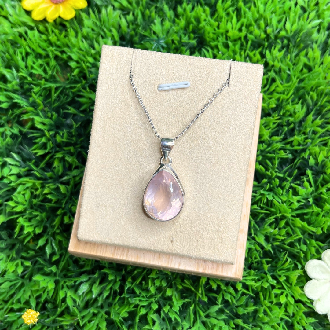 Pendentif Quartz Rose #25