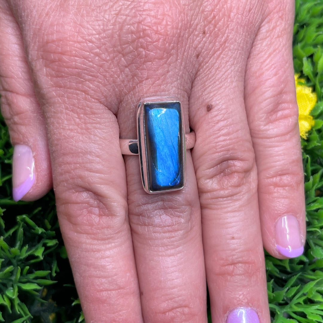 Bague Argent Labradorite Bluefire #202