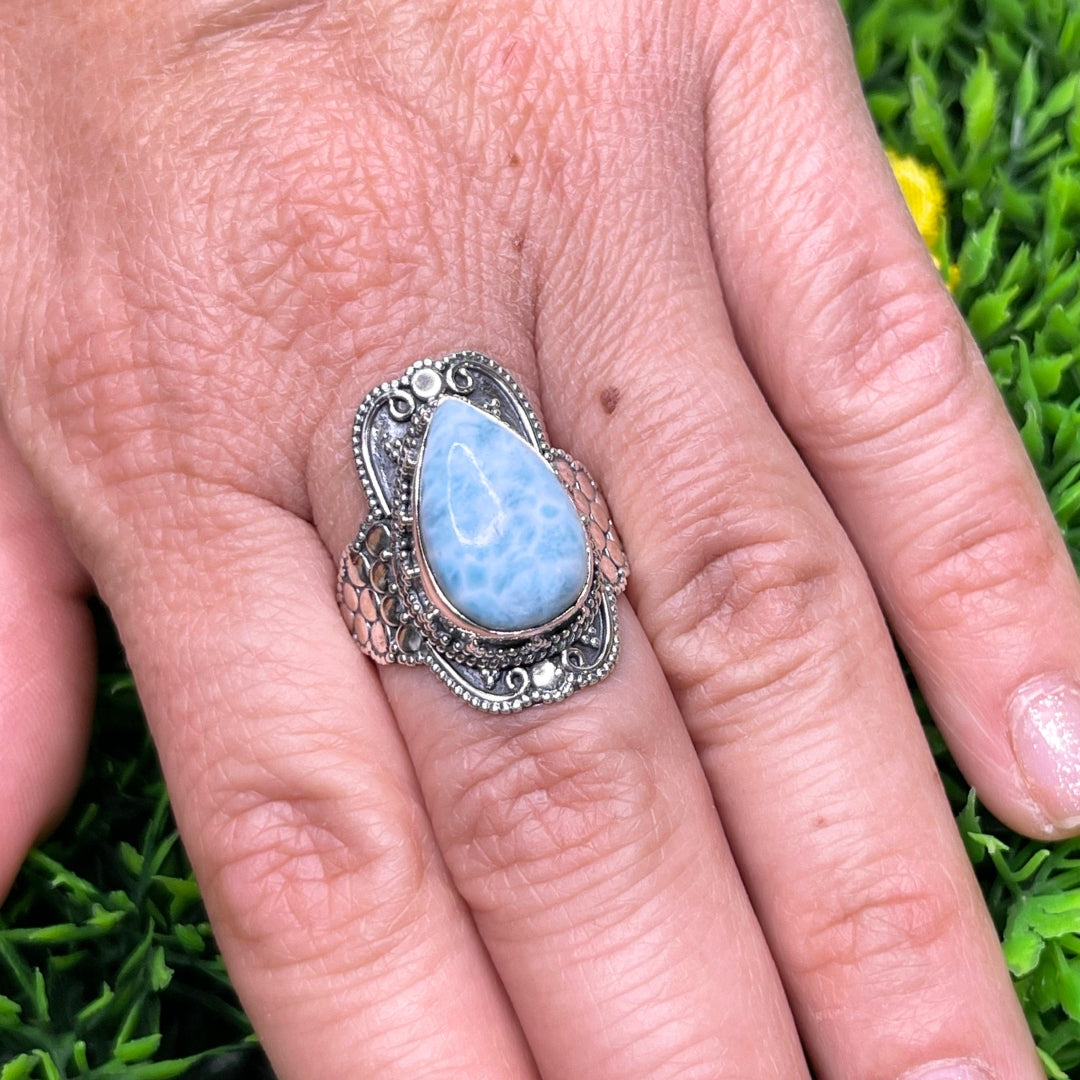 Bague Argent 925 Larimar #6