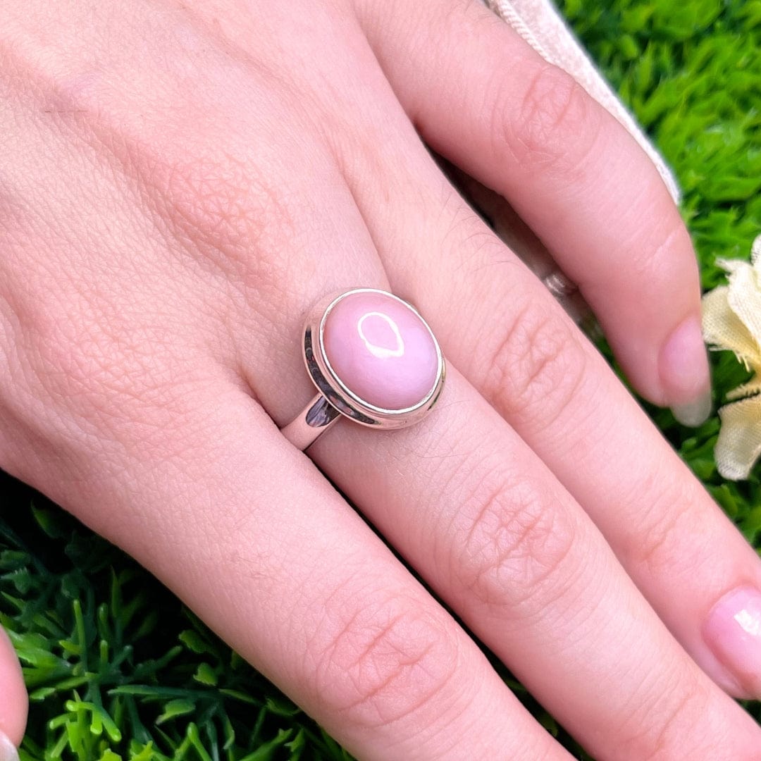 Bague Argent Opale Rose #30