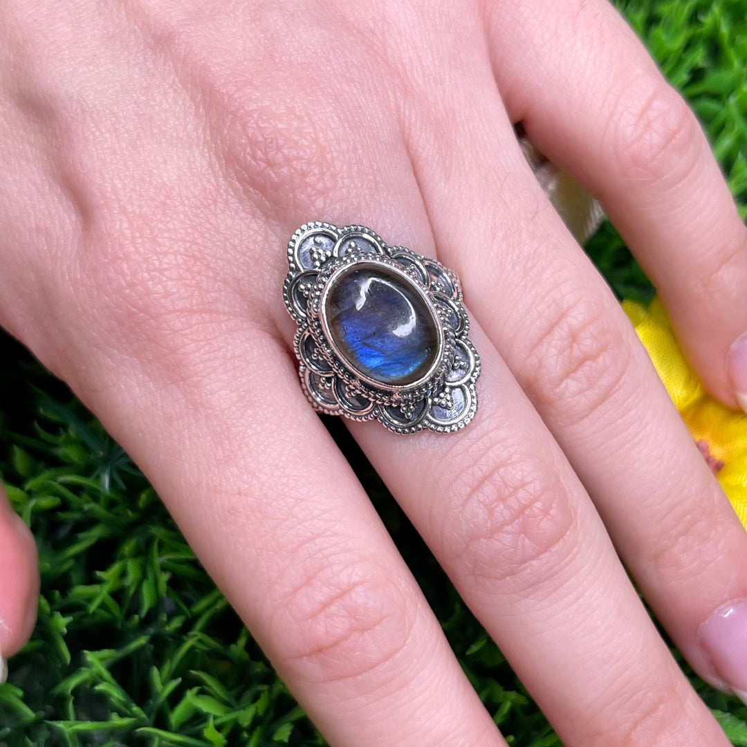 Bague Labradorite Bluefire Argent 925 #22