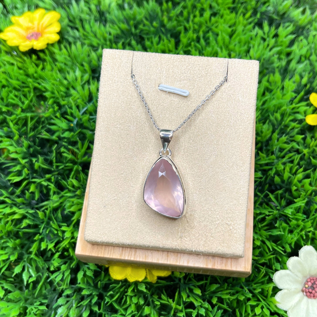 Pendentif Quartz Rose #18