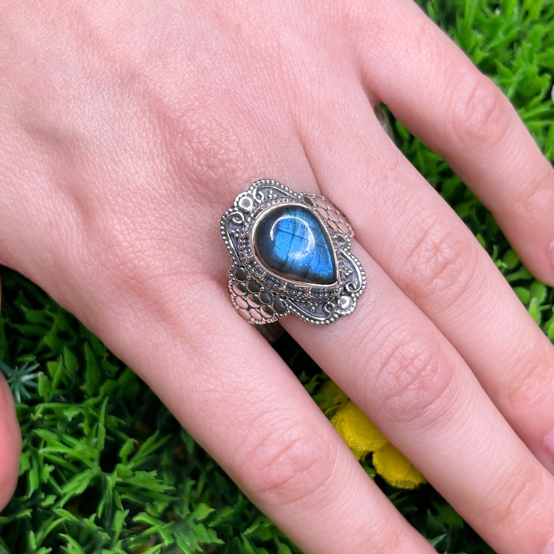 Bague Labradorite Bluefire Argent 925 #6