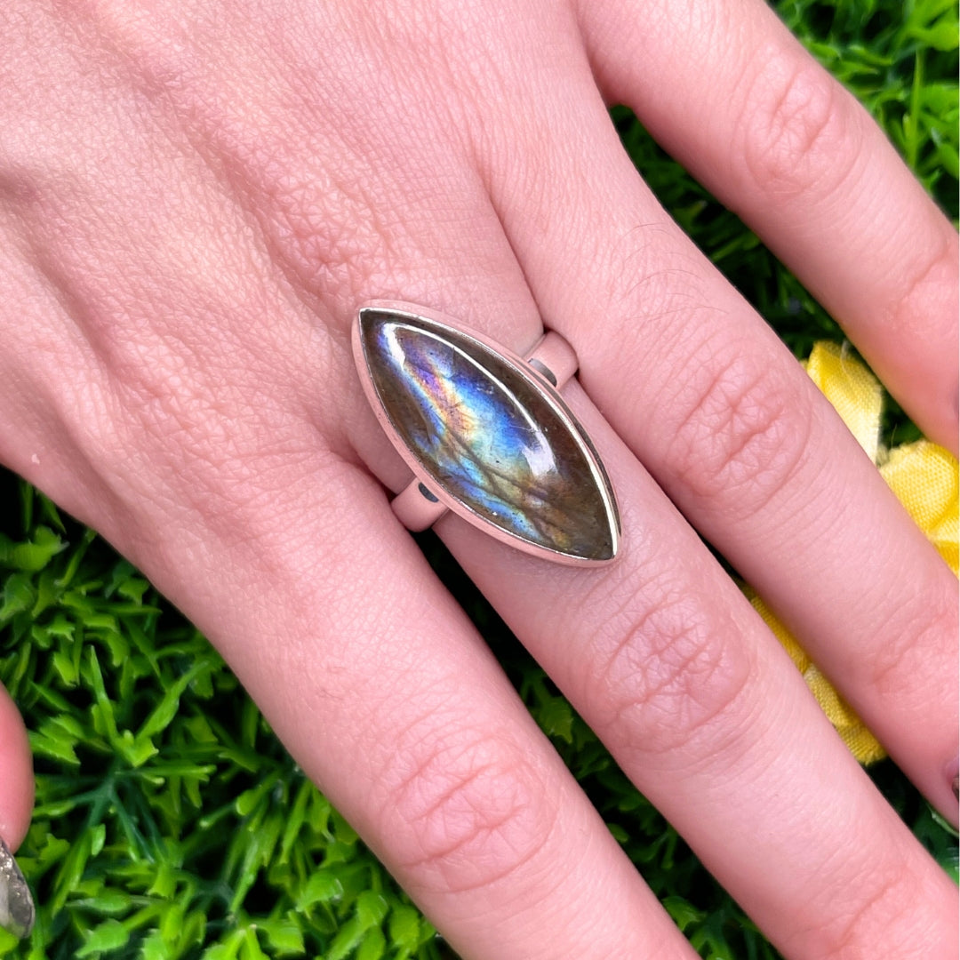 Bague Argent Labradorite Bluefire #149