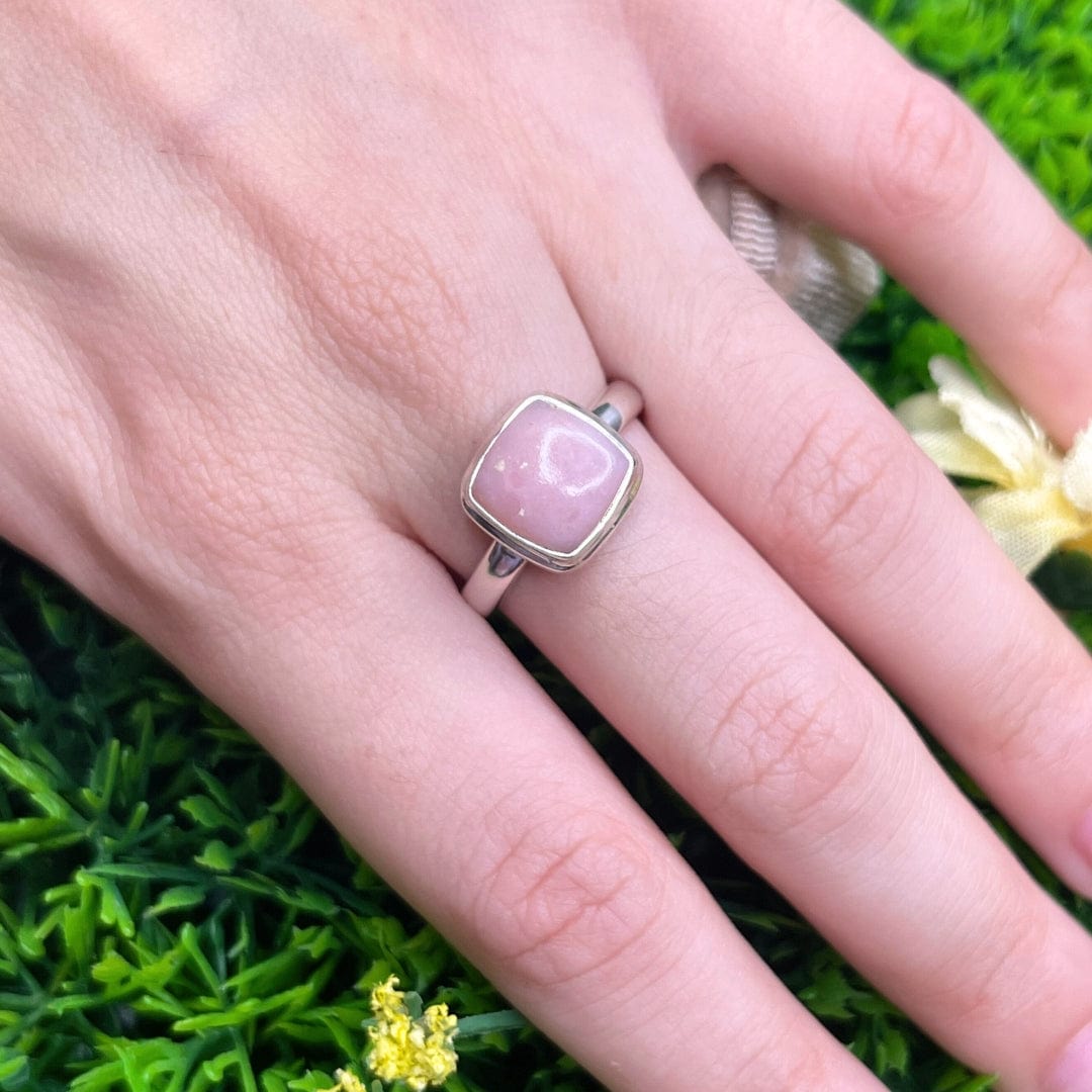 Bague Argent Opale Rose #34