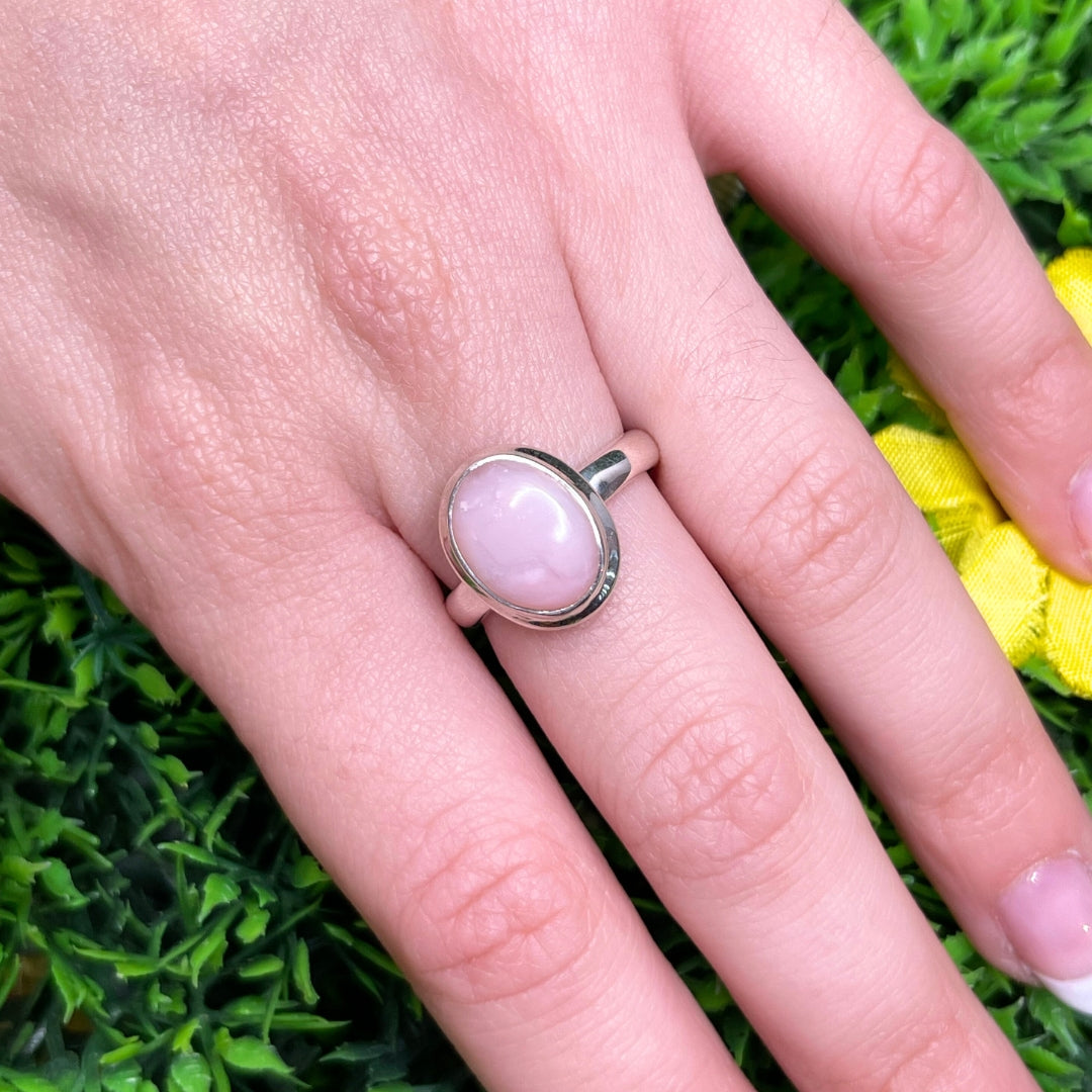 Bague Argent Opale Rose #59