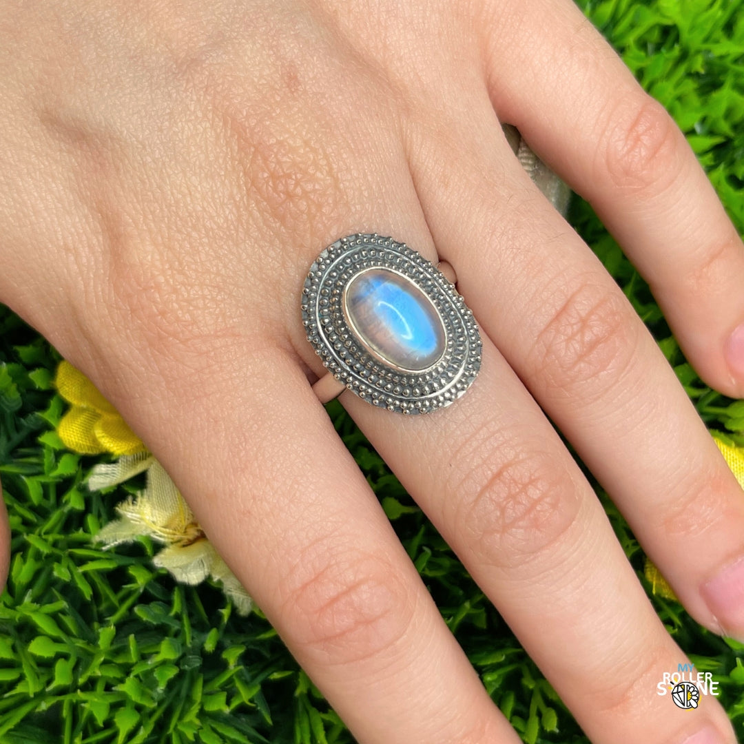 Bague Argent 925 Pierre de Lune #391