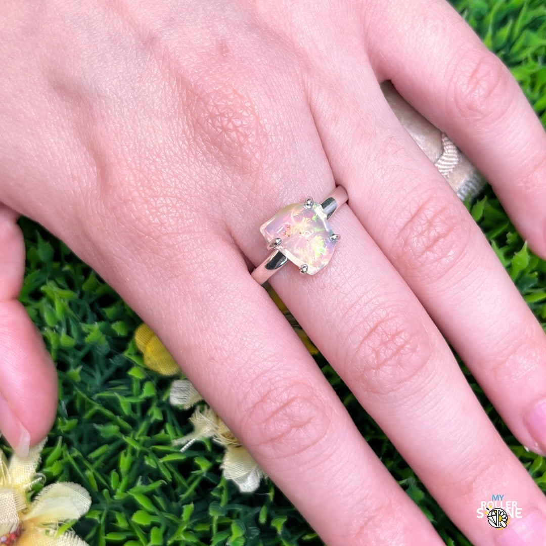 Bague Argent Opale d'Ethiopie #298