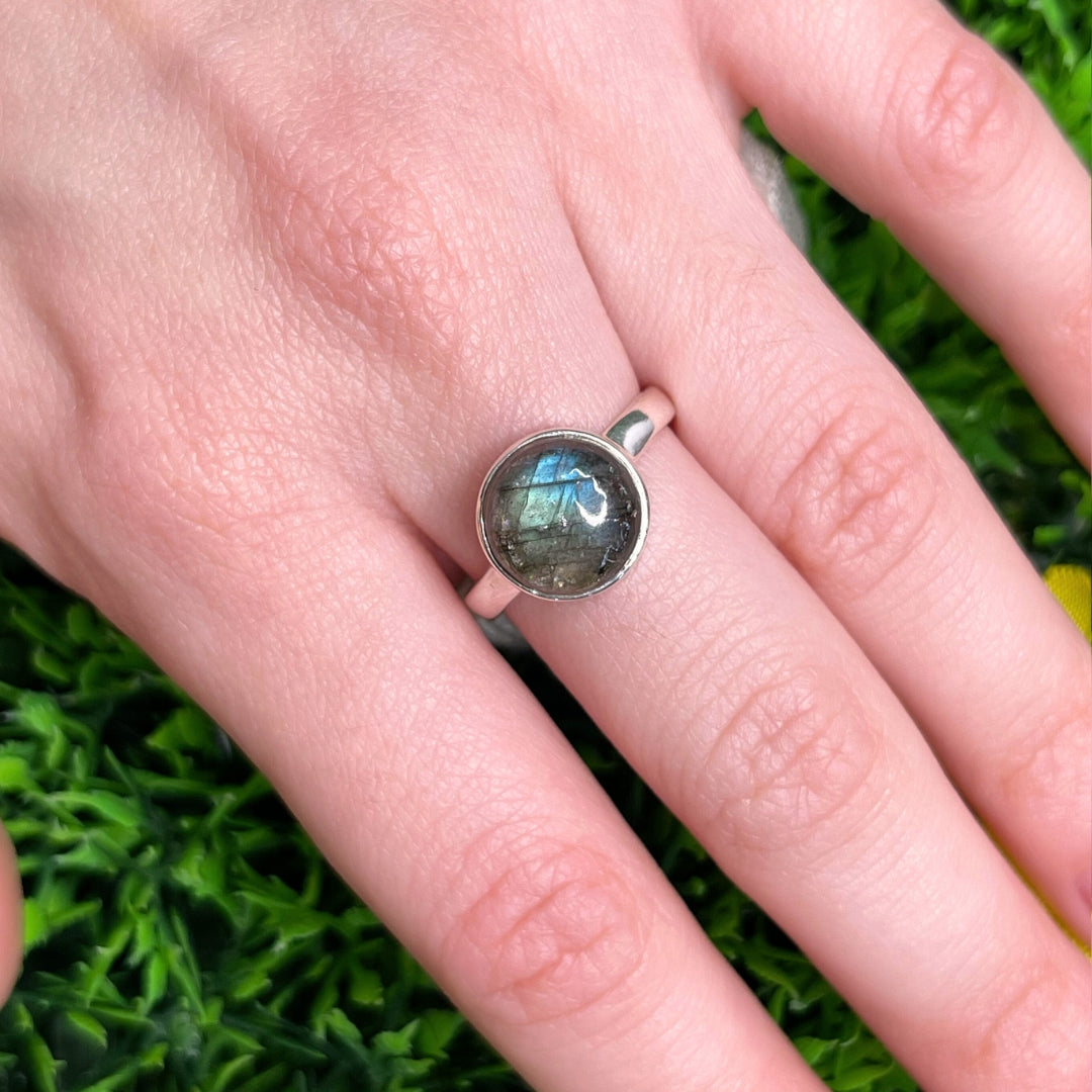 Bague Argent Labradorite Bluefire #174