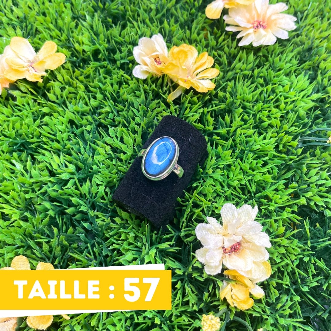 Bague Argent Labradorite Bluefire #4