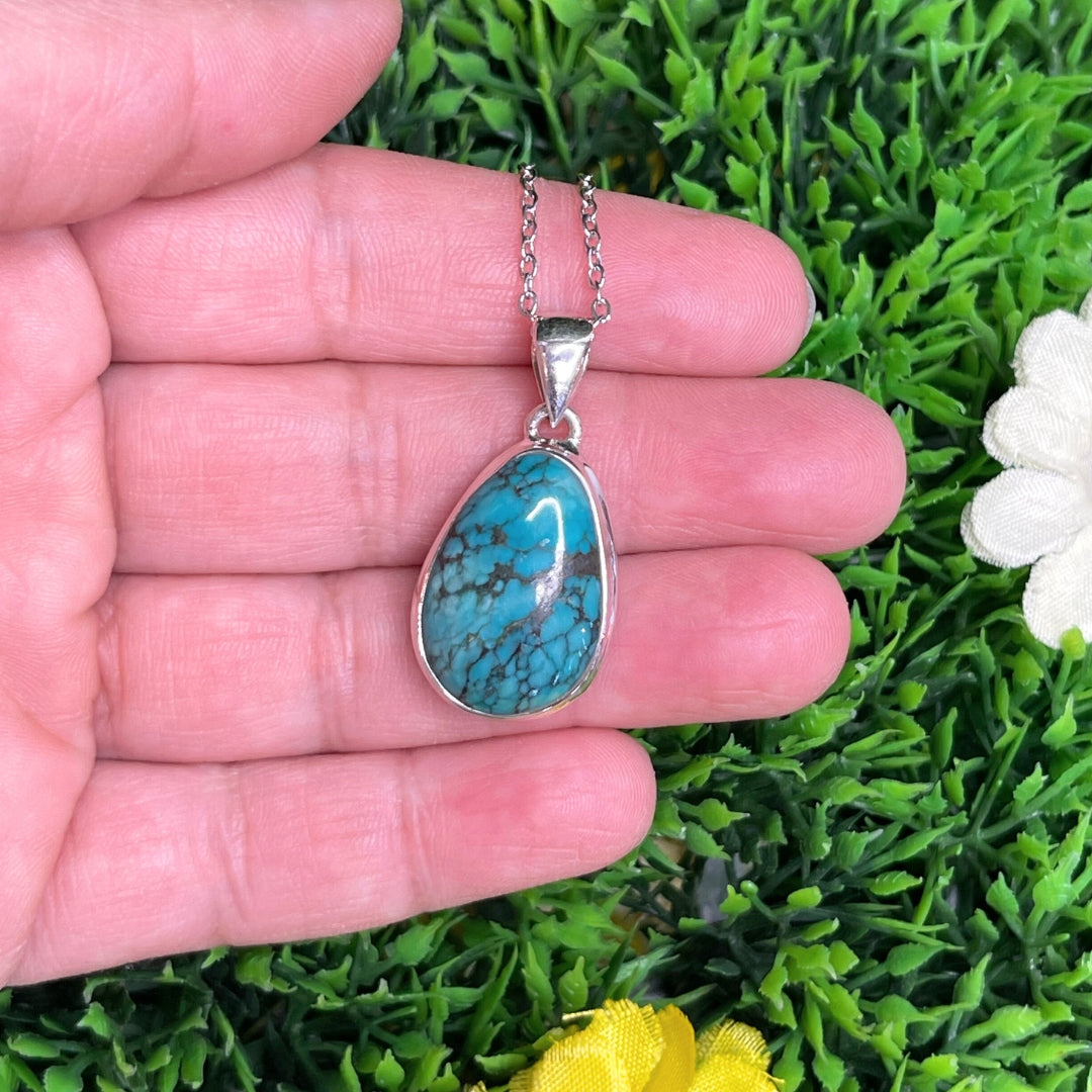 Pendentif Turquoise Tibétaine #1