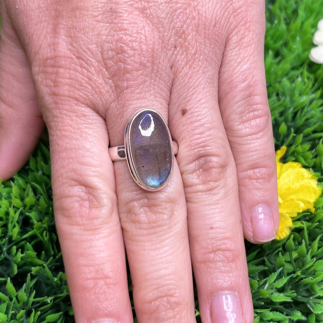 Bague Argent Labradorite Bluefire #180