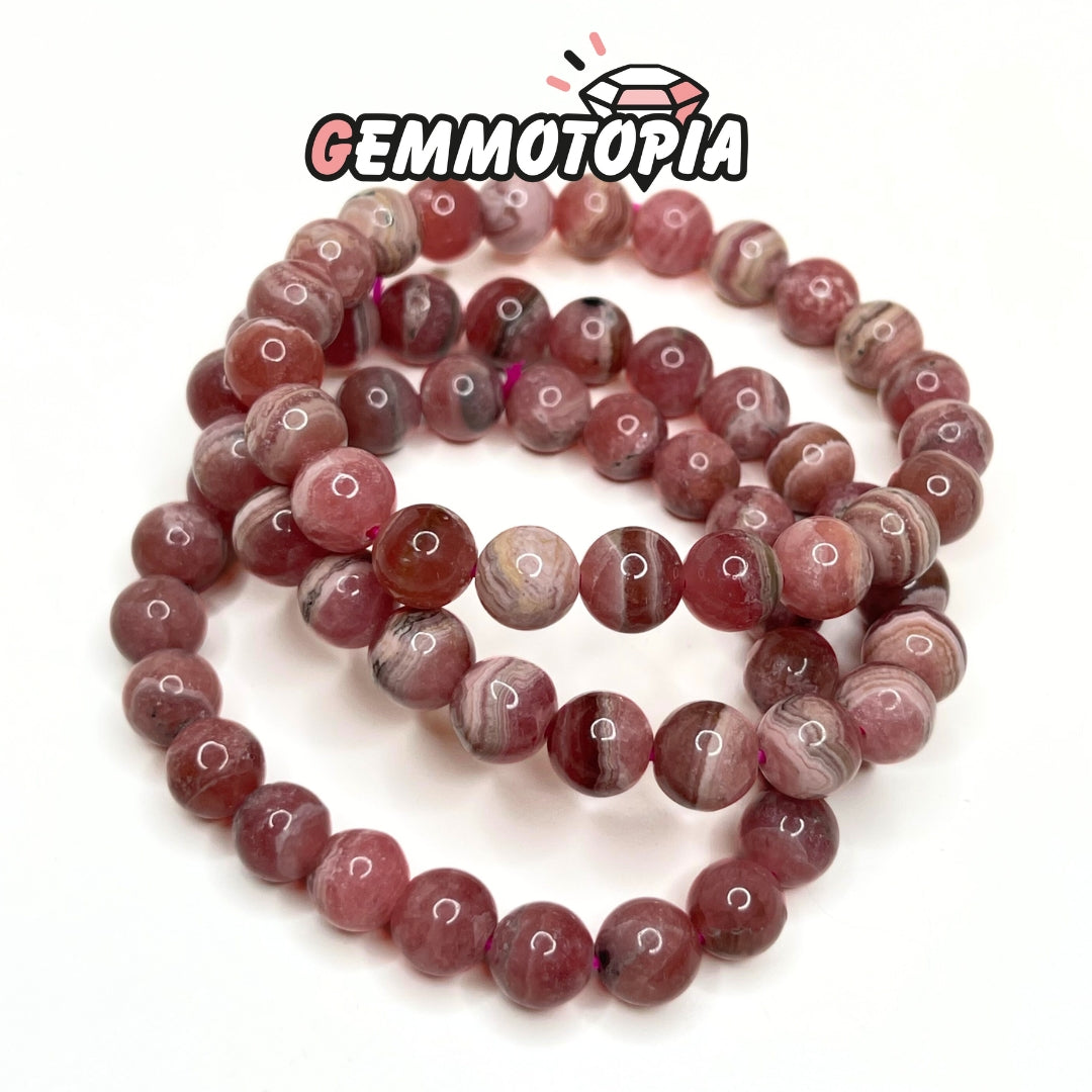 Bracelet en Rhodochrosite 3A