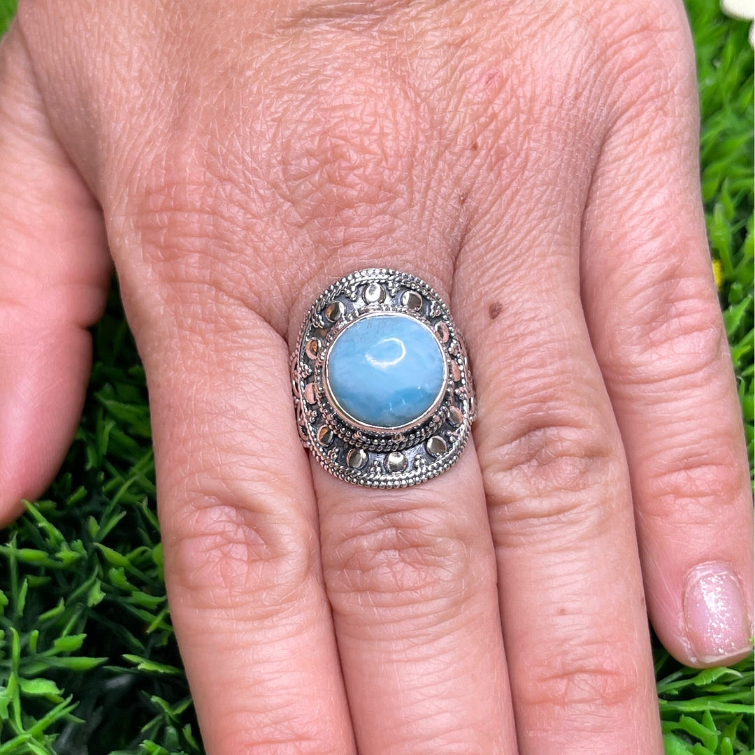 Bague Argent 925 Larimar #8