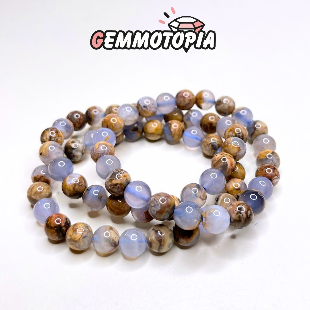 Bracelet en Calcédoine de République Dominicaine