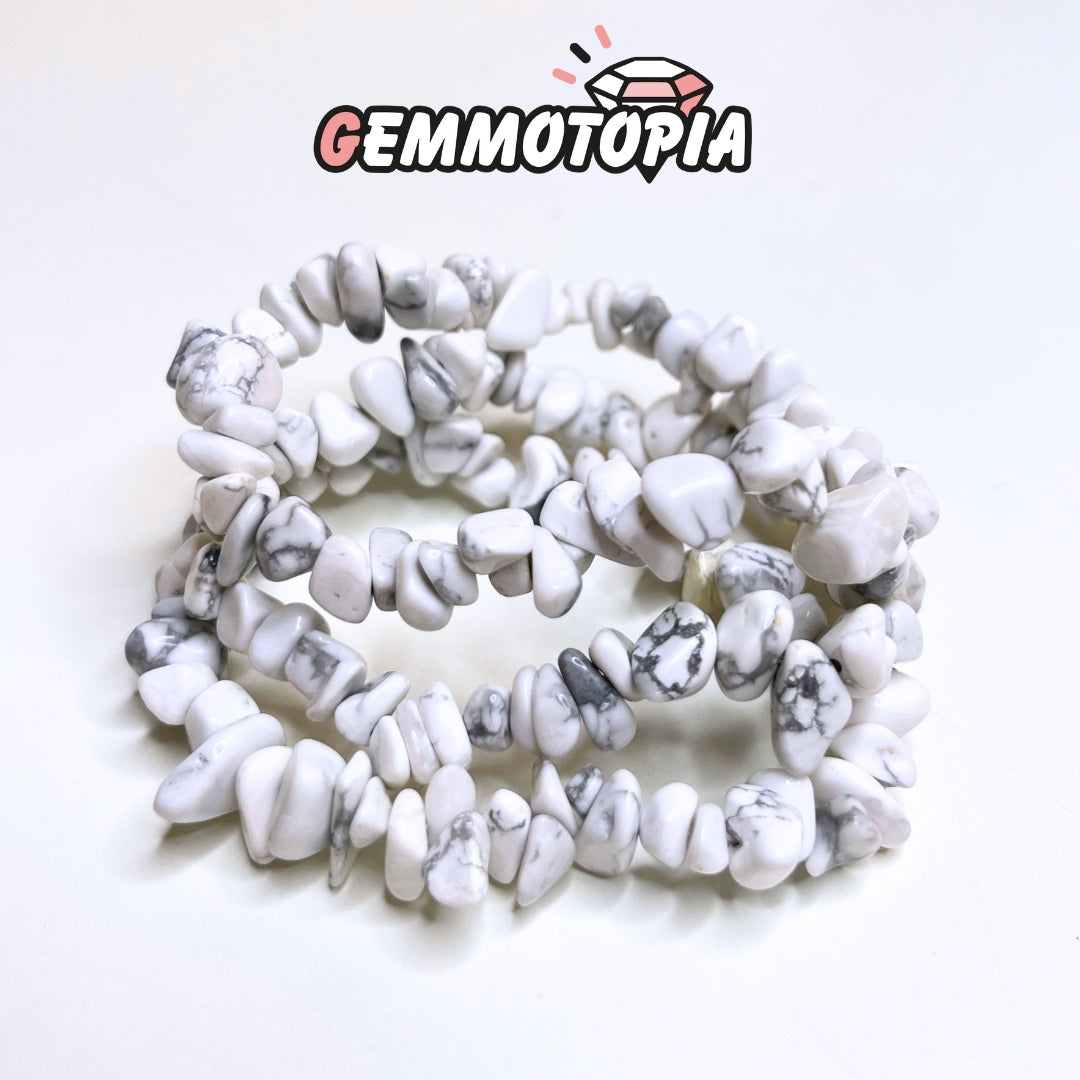 Bracelet Chips en Howlite