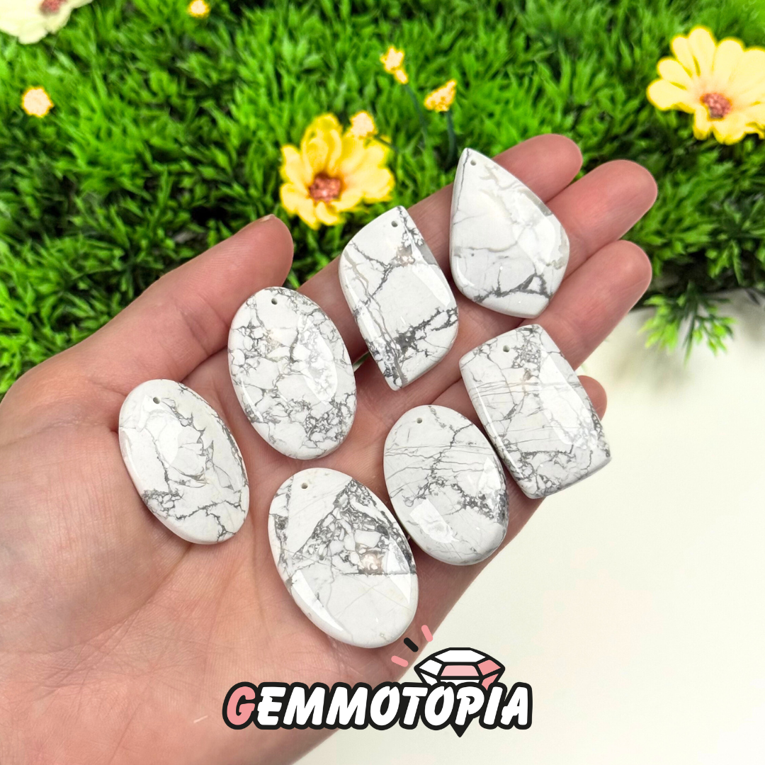 Pendentif Percé Howlite