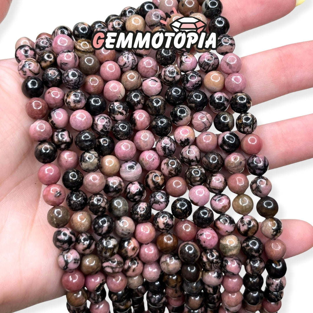 Perle Rhodonite Australienne AB 6 MM