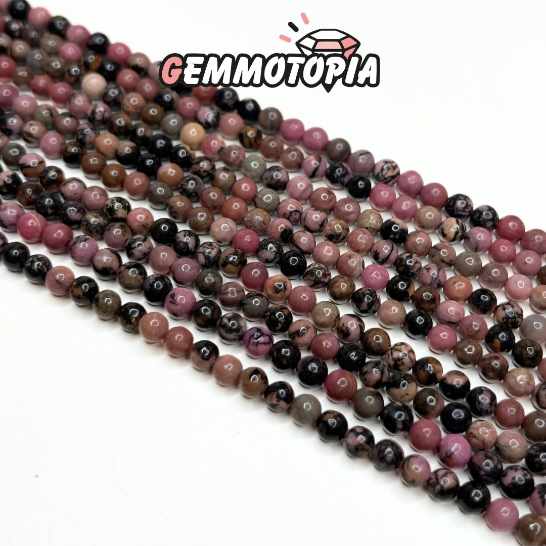 Perle Rhodonite Australienne AB 4 MM