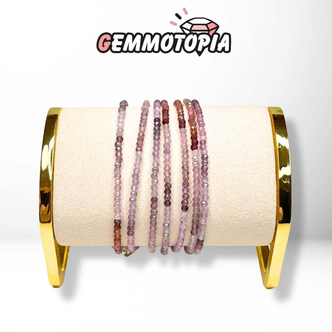 Bracelet Spinelle multicolore Facettée