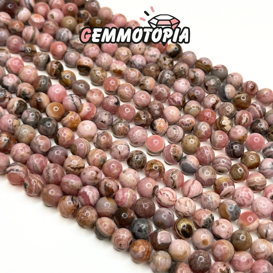 Perle Rhodochrosite 1A 6 MM