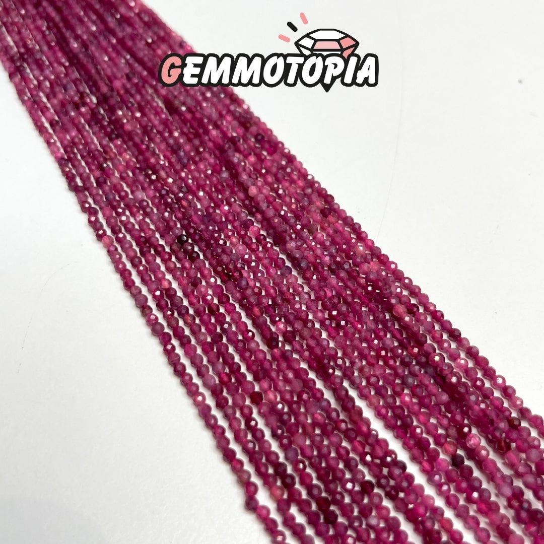 Perles Facettées Tourmaline Rubellite