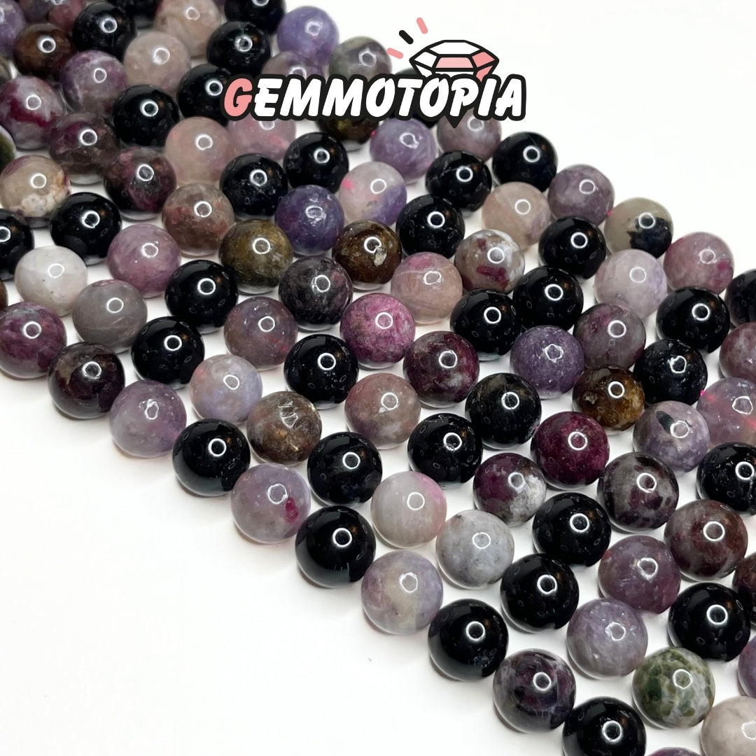 Perle Tourmaline Multicolore 3A 8 MM